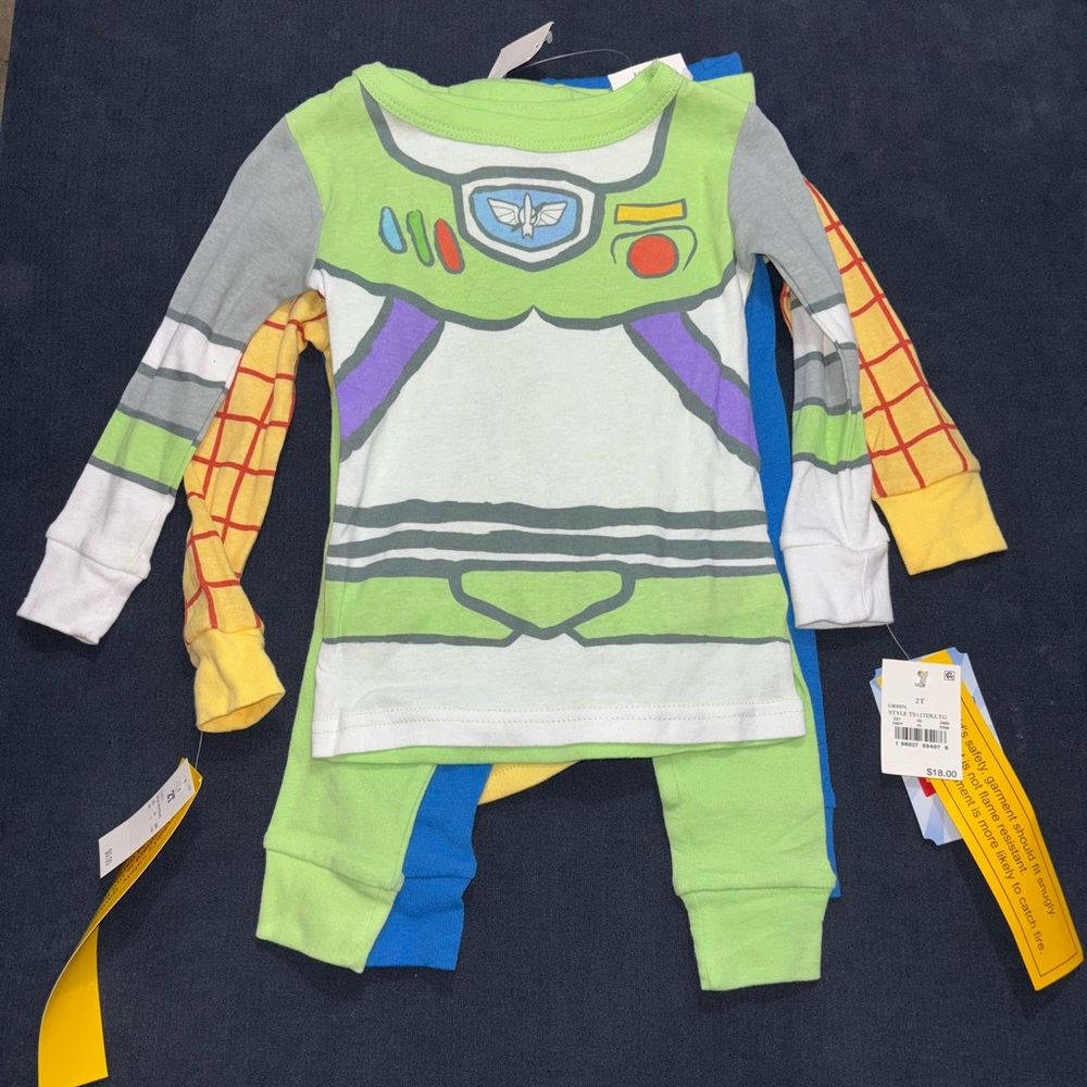 Disney Toy Story buzz lightyear and woody 100% cotton Costume Pajamas